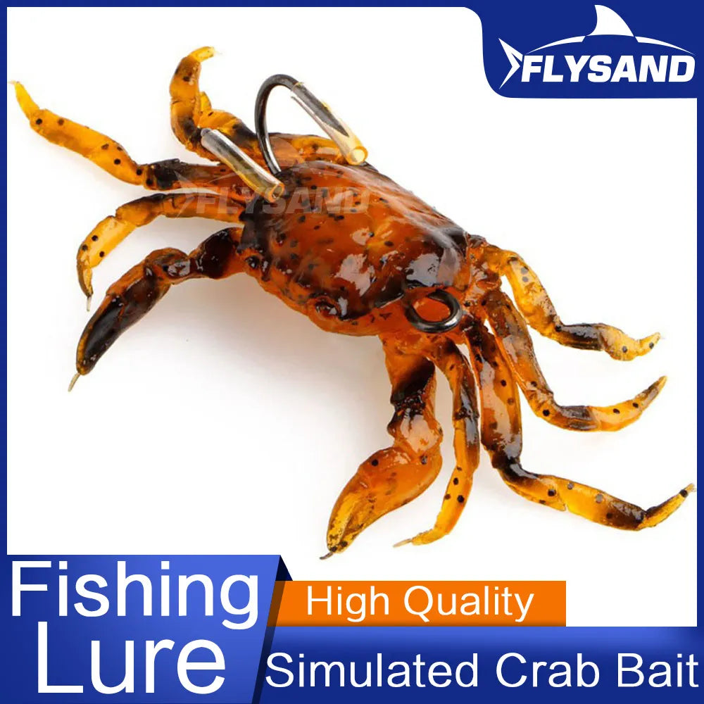 FLYSAND Bionic Crab Silicone Soft Bait Artificial Lifelike Fishing Lur