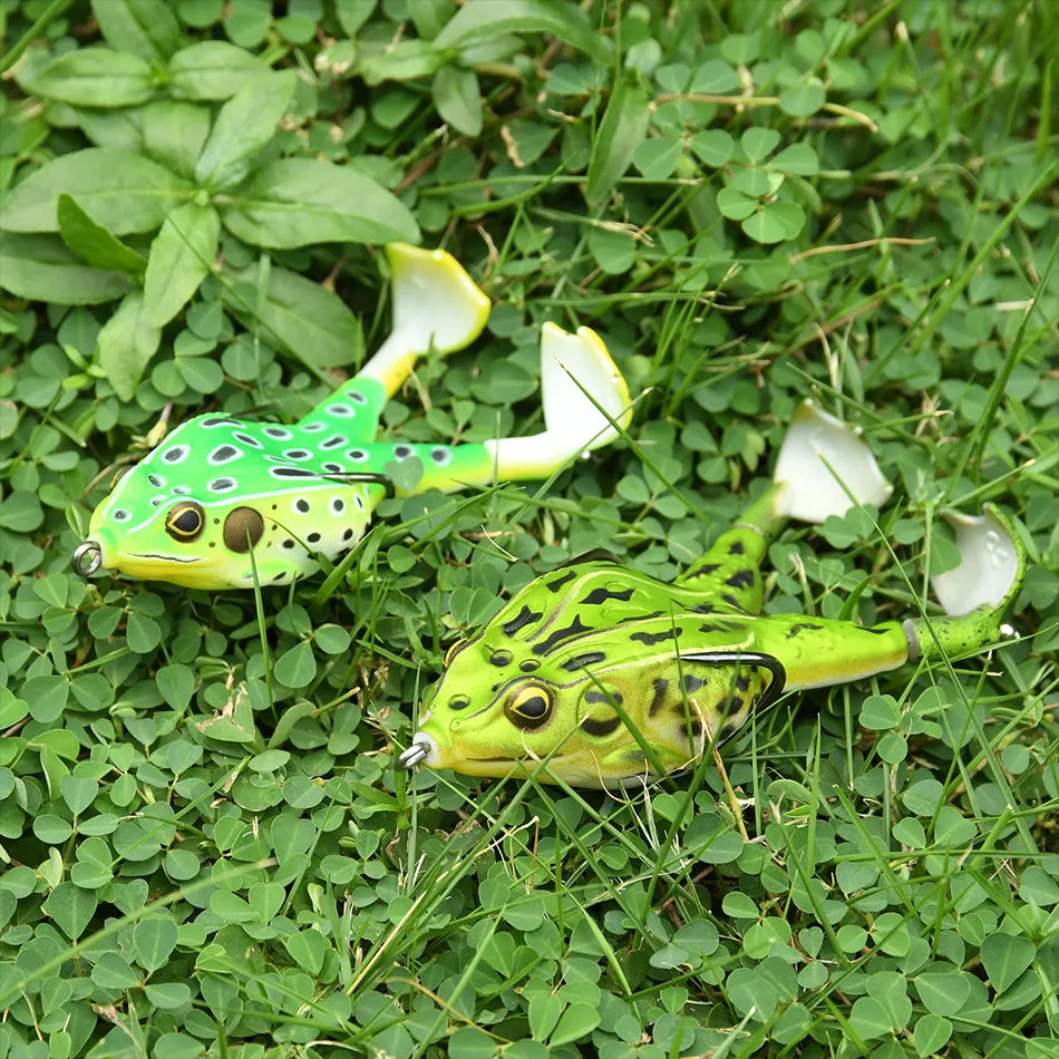 8/9/10 CM Double Propeller Frog Soft Bait Artificial Wobbler