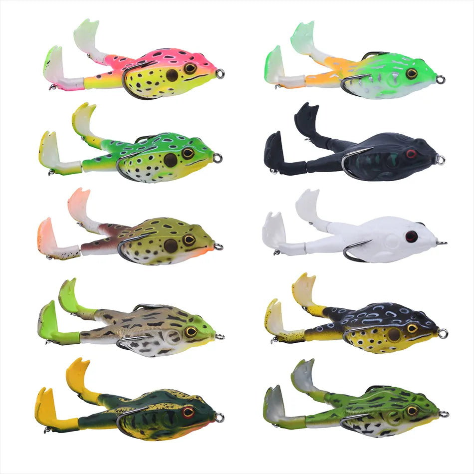 8/9/10 CM Double Propeller Frog Soft Bait Artificial Wobbler