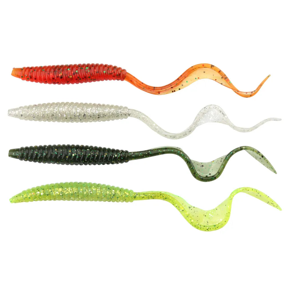 Spinpoler18cm 13cm Soft Worm Baits 4 Colors 5pcs/Pack