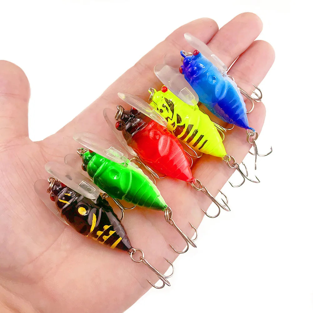 1pcs Simulation Cicada Hard Bait 5cm 6g