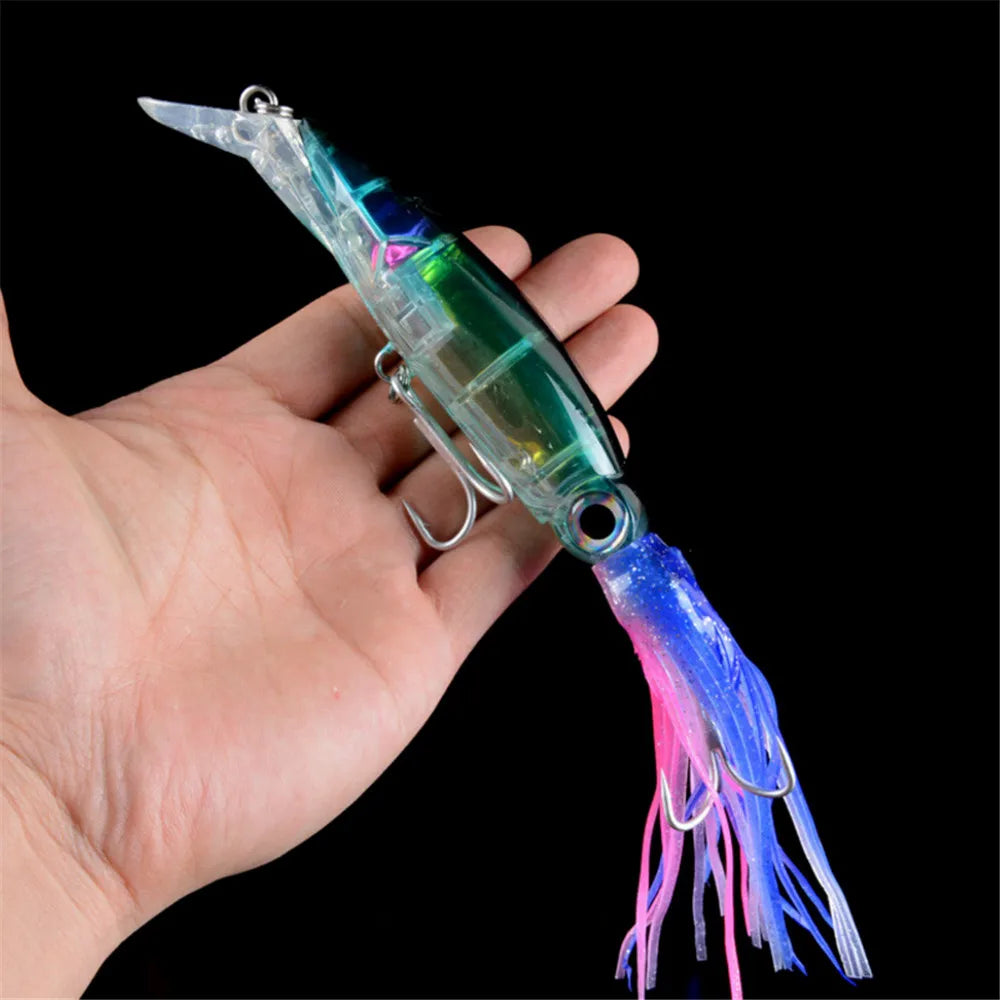 1Pcs 14cm 40g Squid Hard Bait High Carbon Steel Hook