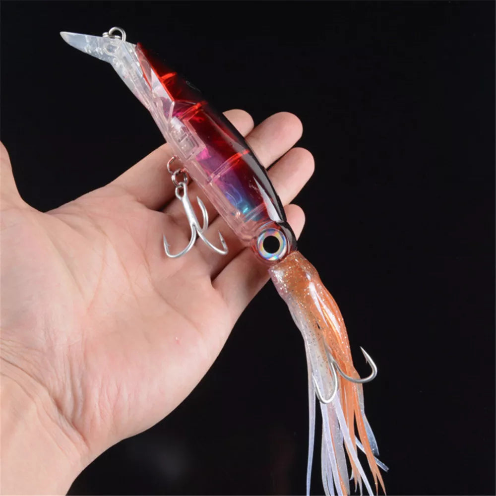 1Pcs 14cm 40g Squid Hard Bait High Carbon Steel Hook