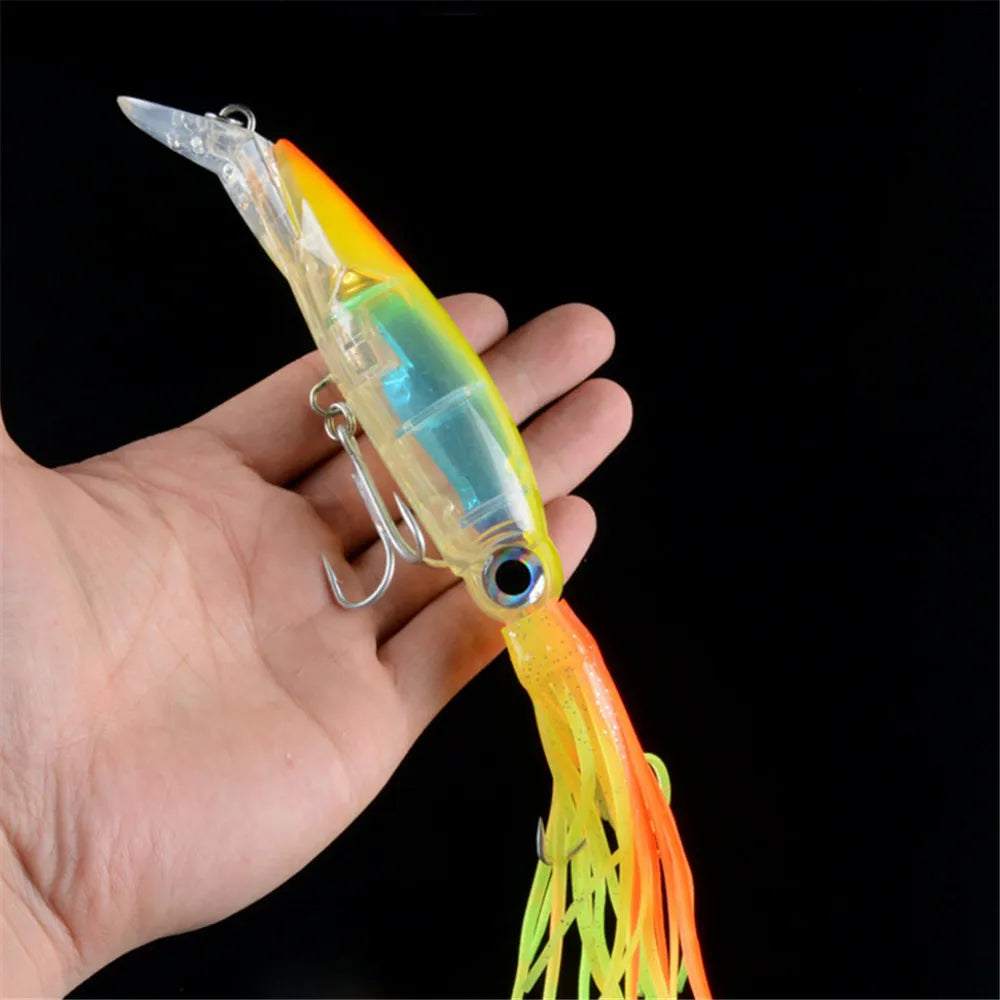 1Pcs 14cm 40g Squid Hard Bait High Carbon Steel Hook