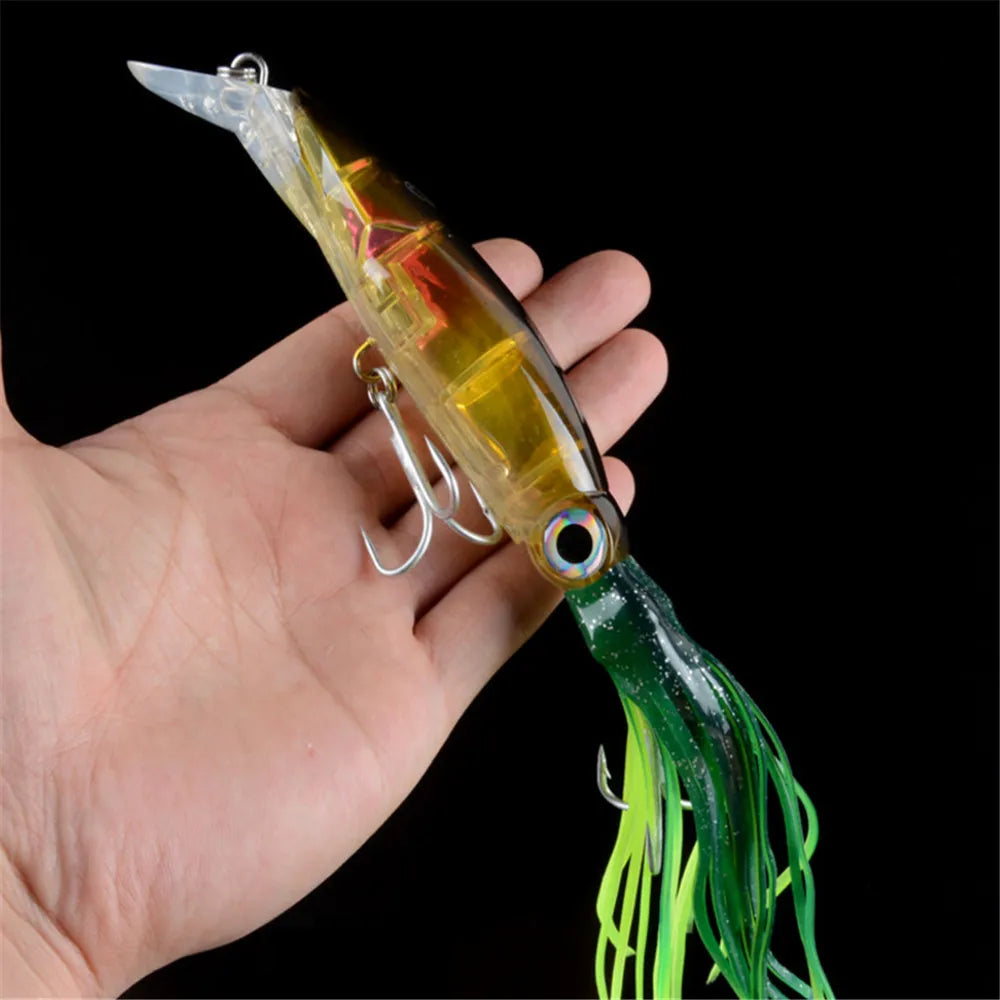 1Pcs 14cm 40g Squid Hard Bait High Carbon Steel Hook