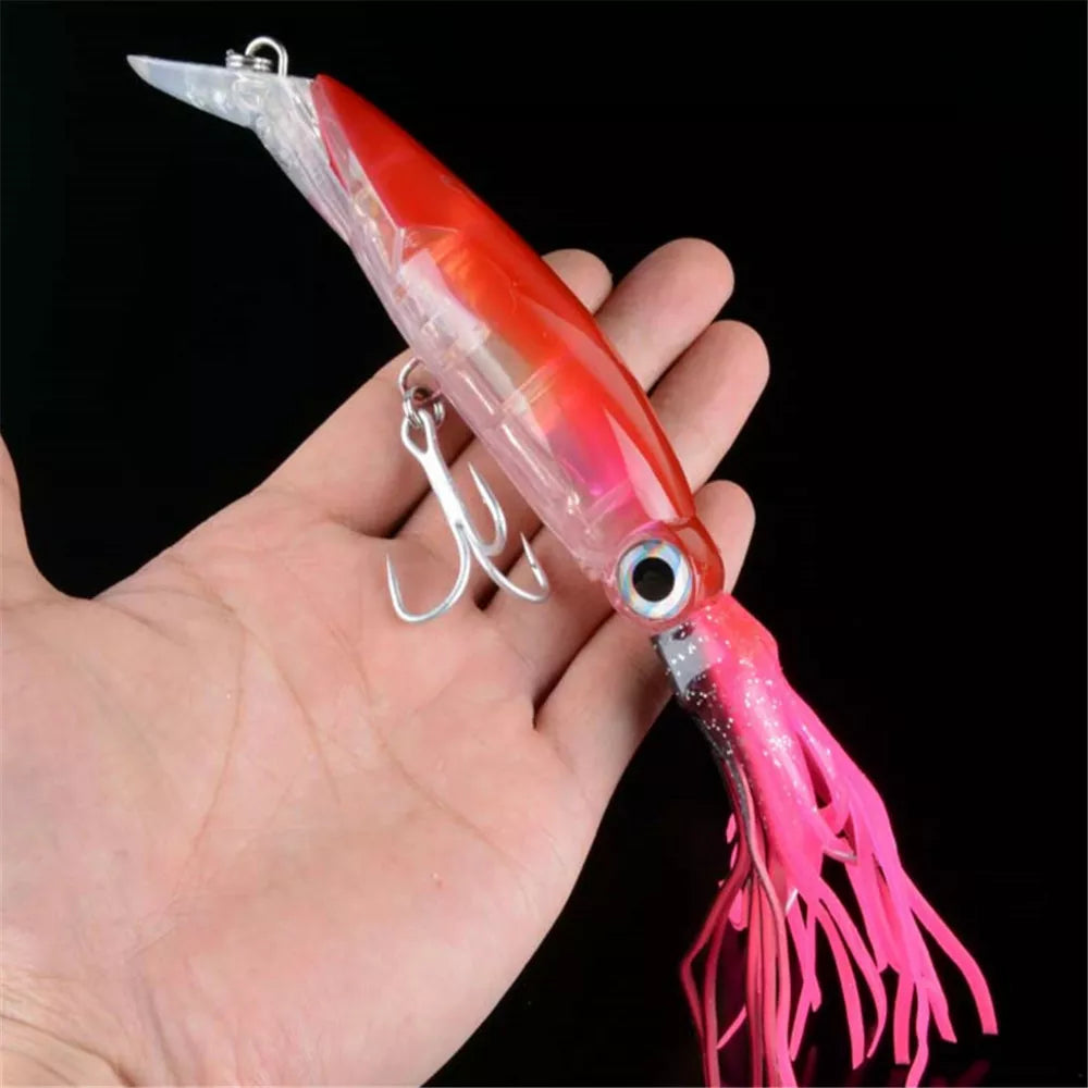 1Pcs 14cm 40g Squid Hard Bait High Carbon Steel Hook