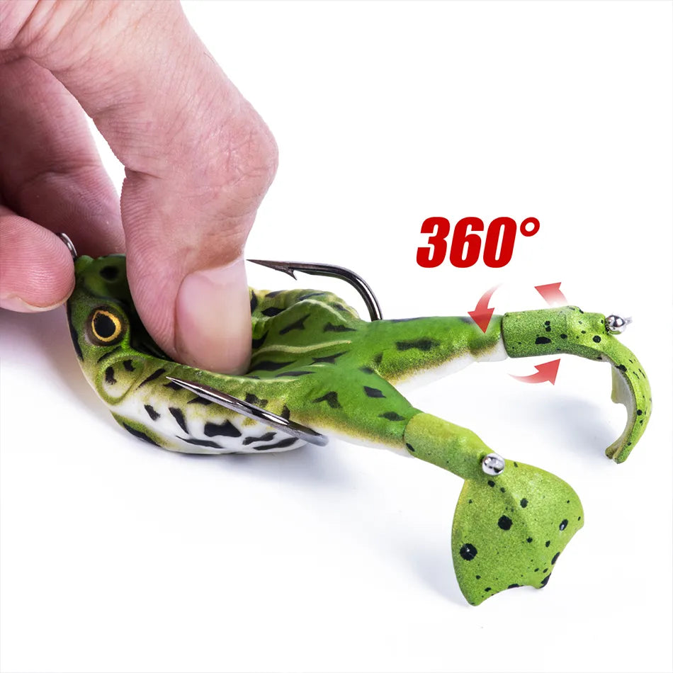 8/9/10 CM Double Propeller Frog Soft Bait Artificial Wobbler