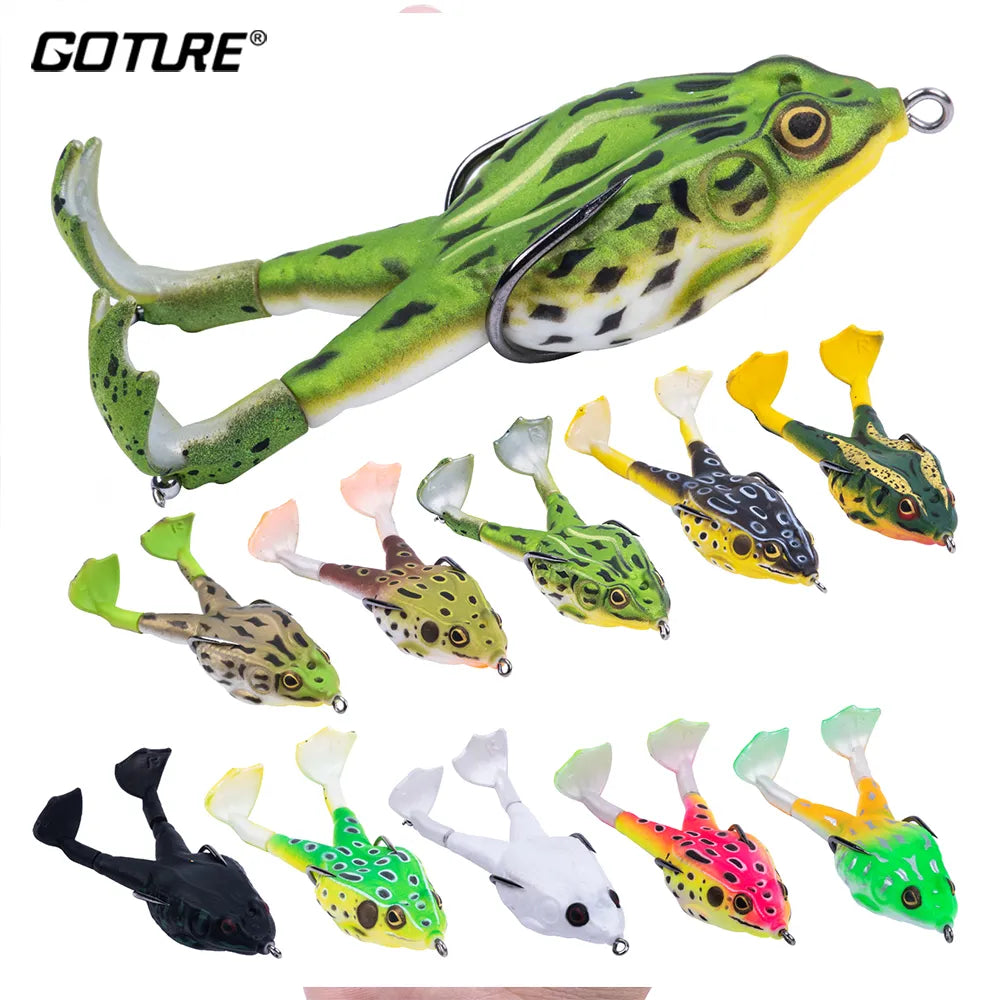 8/9/10 CM Double Propeller Frog Soft Bait Artificial Wobbler