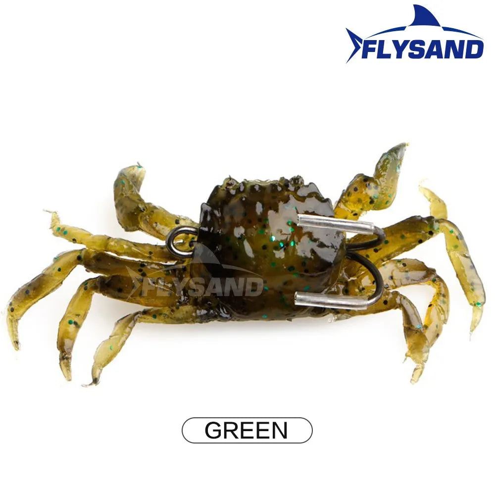 FLYSAND Bionic Crab Silicone Soft Bait Artificial Lifelike Fishing