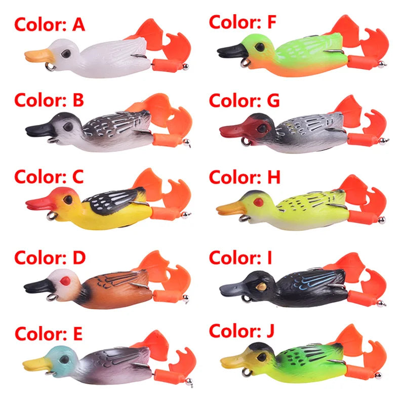 Topwater Ducking Silicone Fishing Soft Lures 9cm 11.5g