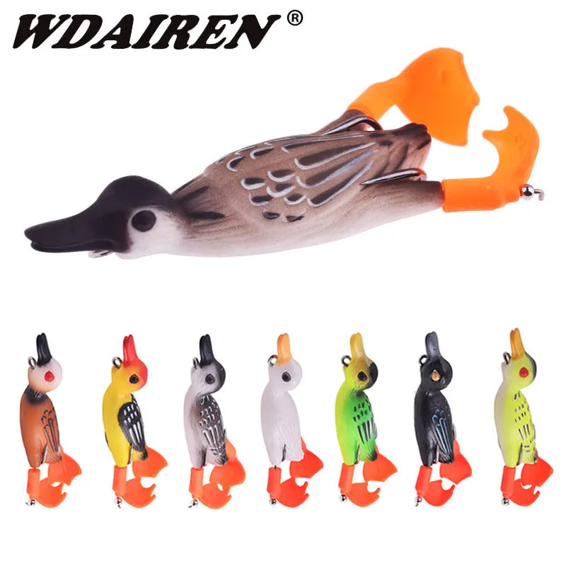 Topwater Ducking Silicone Fishing Soft Lures 9cm 11.5g