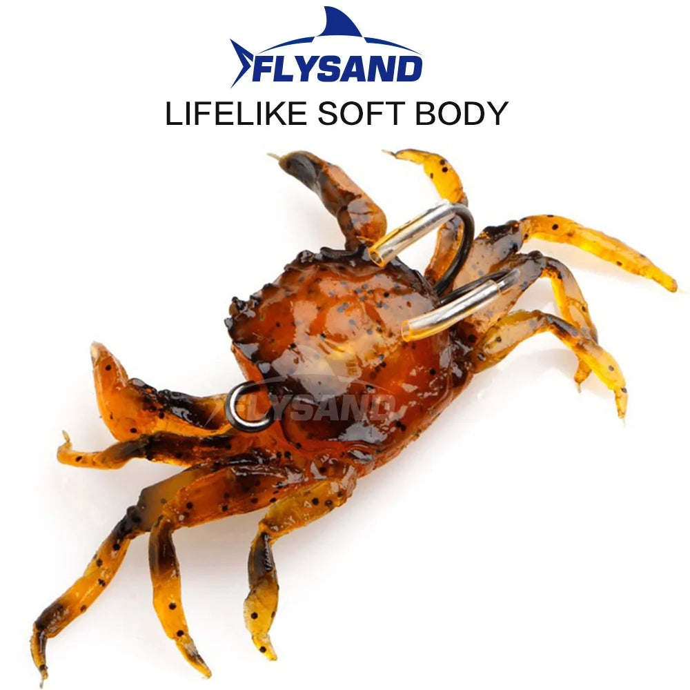 FLYSAND Bionic Crab Silicone Soft Bait Artificial Lifelike Fishing Lure