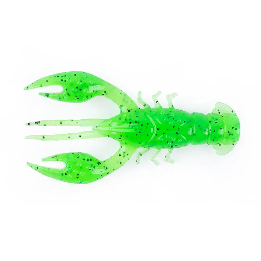 10pc Soft Silicone Crawdad Fishing Lures – 2” Brown Crawfish – Freshwater Bass Bait
