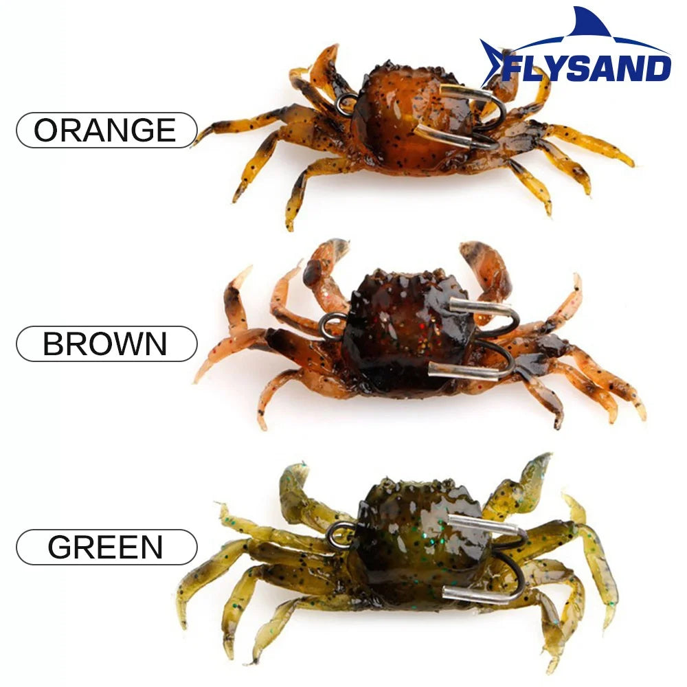 FLYSAND Bionic Crab Silicone Soft Bait Artificial Lifelike Fishing Lure