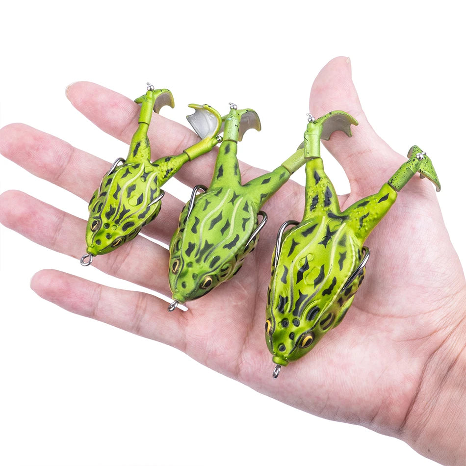 8/9/10 CM Double Propeller Frog Soft Bait Artificial Wobbler