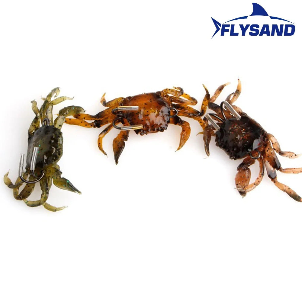 FLYSAND Bionic Crab Silicone Soft Bait Artificial Lifelike Fishing Lure